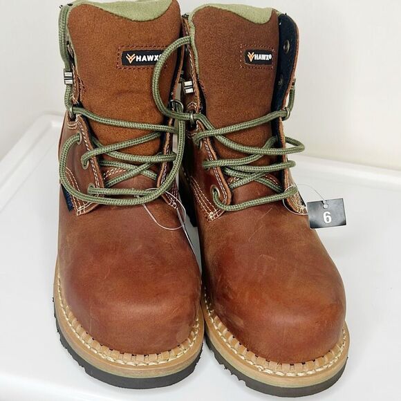HAWX WOMEN'S PLATOON WATERPROOF WORK BOOTS - COMPOSITE TOE Size 6B Nwt - Picture 2 of 7